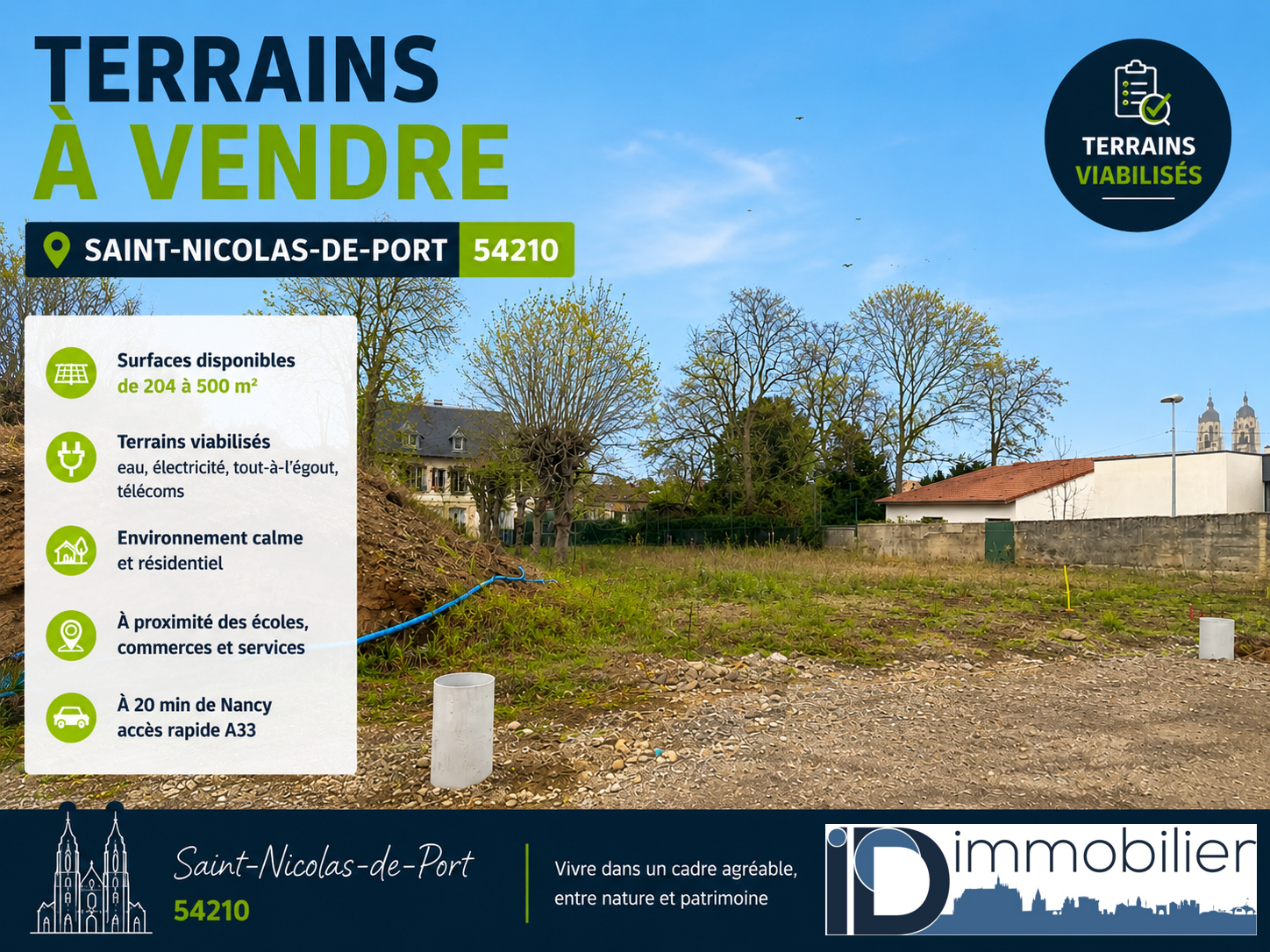 Terrain à bâtir 203 m2 Viabilisé Saint-Nicolas-de-Port