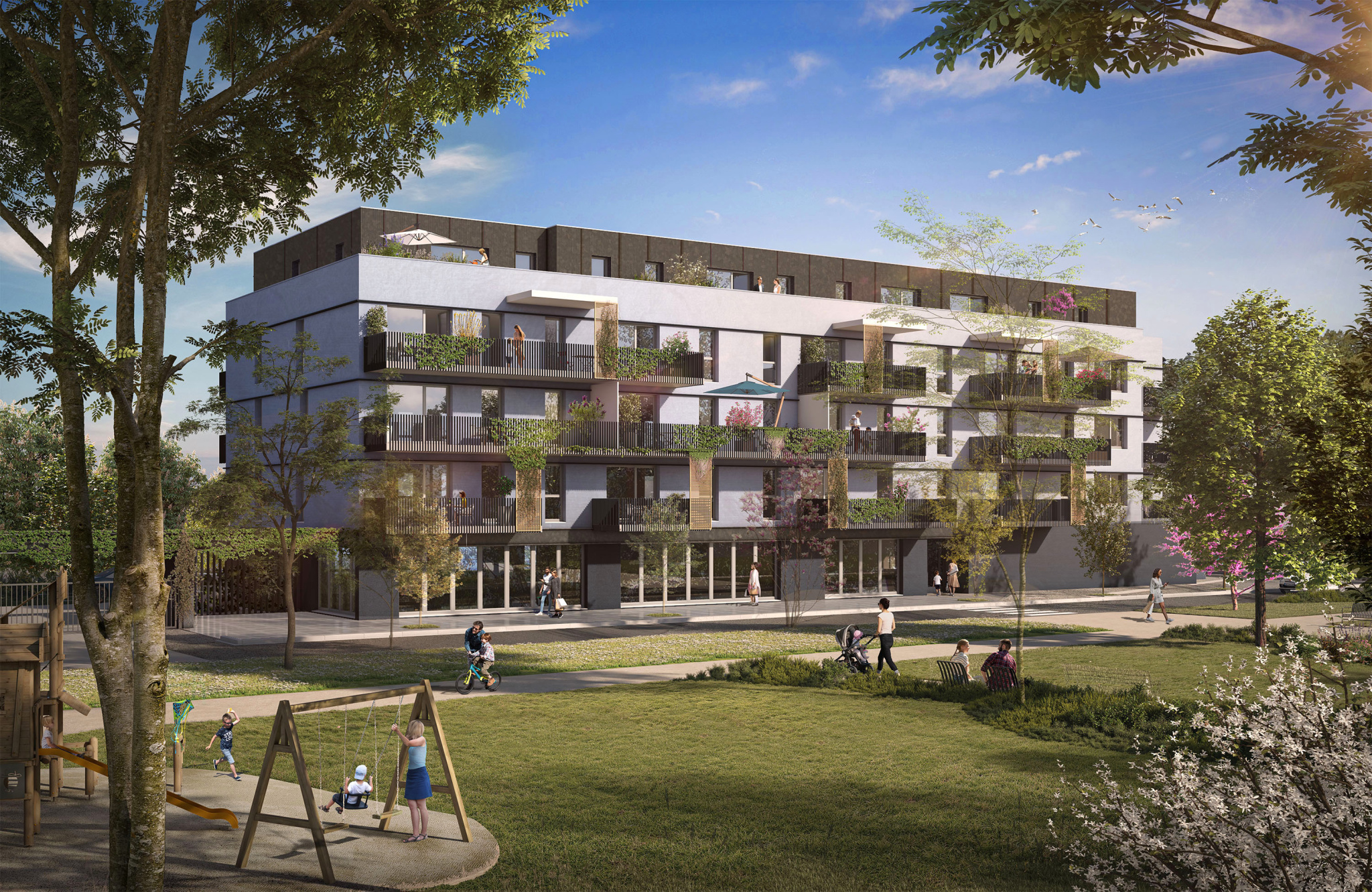 Appartement traversant   Dernier étage avec terrasse et 3 chambres